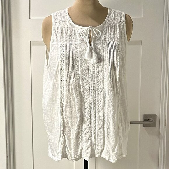 Lucky Brand Sleeveless White Top - Picture 5 of 5